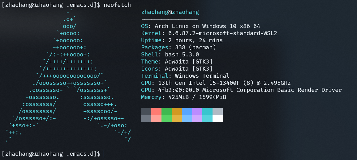 WSL2 Arch Linux