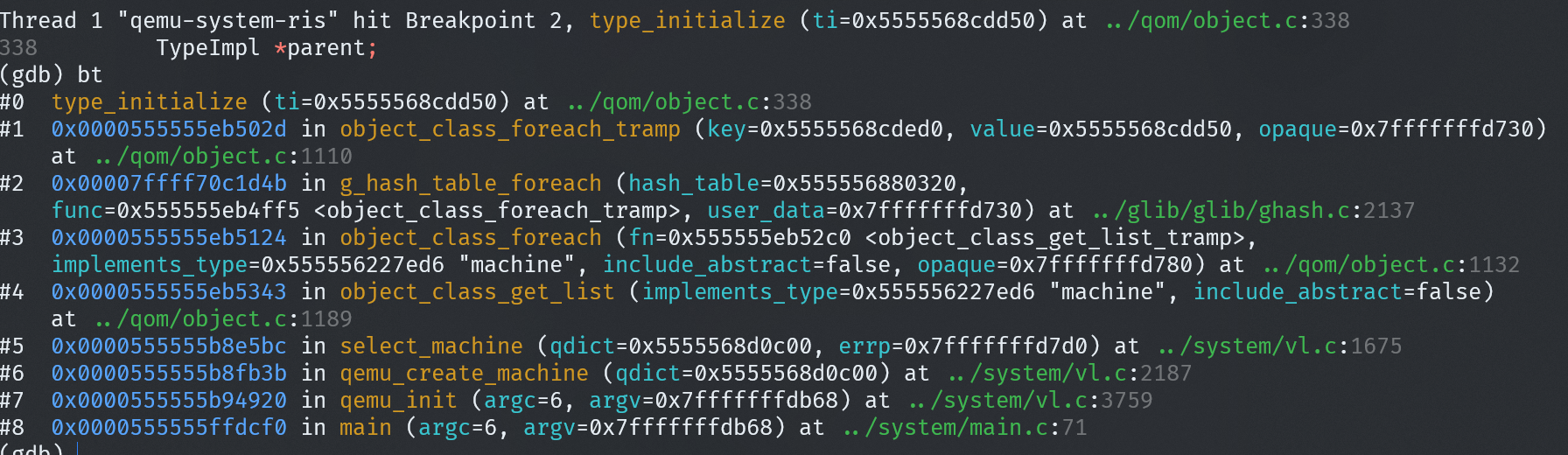type_initialize调用栈