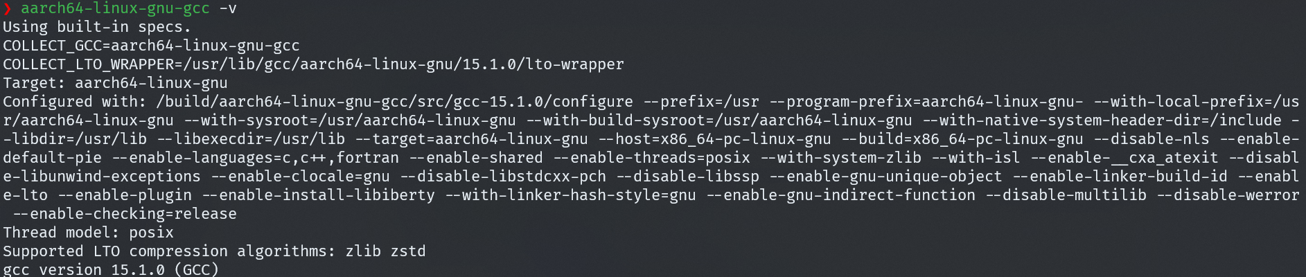 aarch64-linux-gnu-gcc
