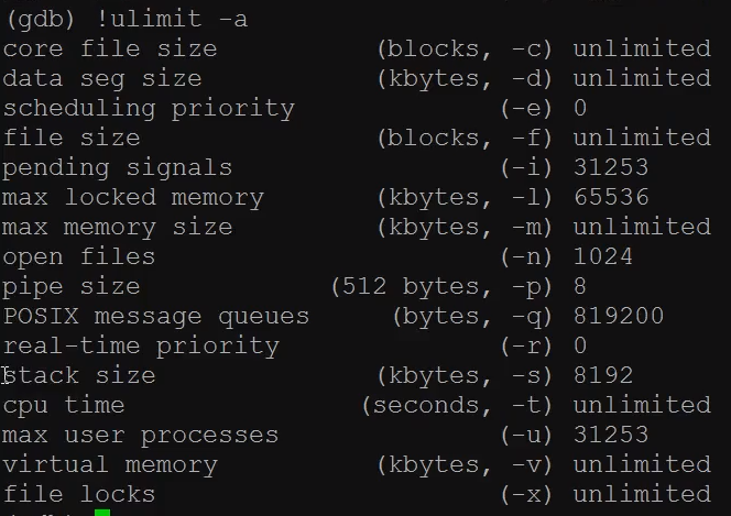 stack size