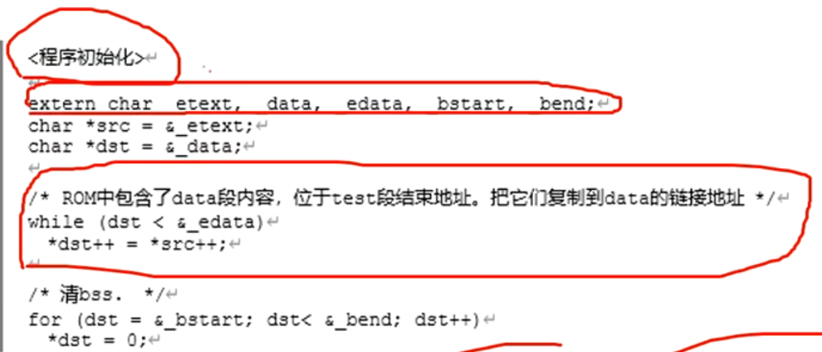 把data段从ROM的加载地址复制到SDRAM的虚拟地址中