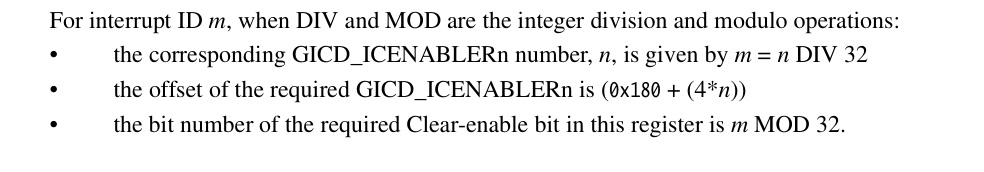 GICD_ICENABLERn计算