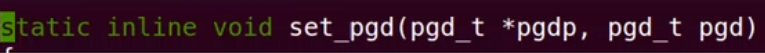 设置pgd表项