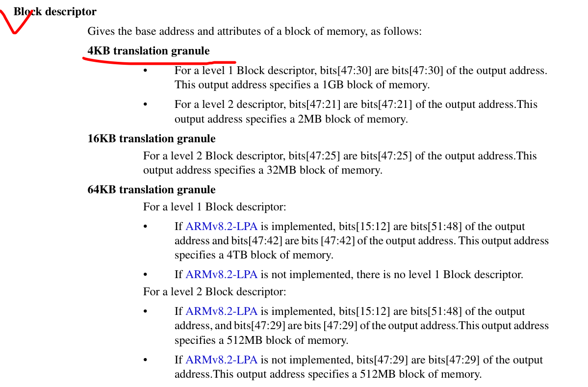 Block descriptor