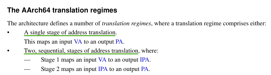 The AArch64 translation regimes