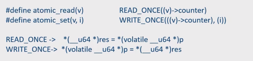 atomic_read 和 atomic_set