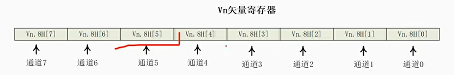 矢量被划分为多个通道（lanes）