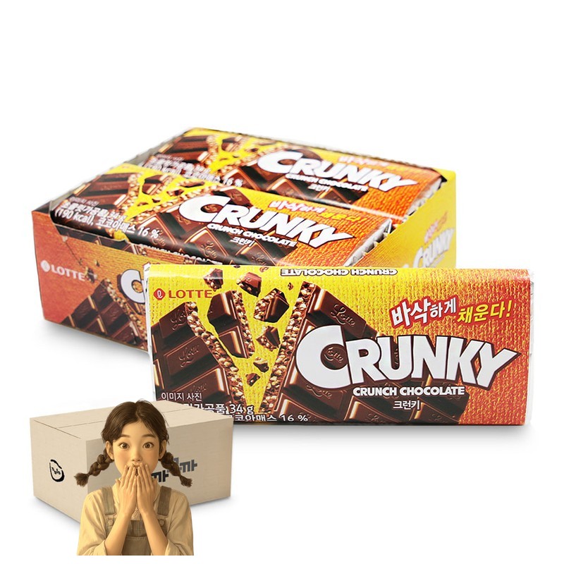 크런키 초콜릿 34gx12개 4통 아이들간식