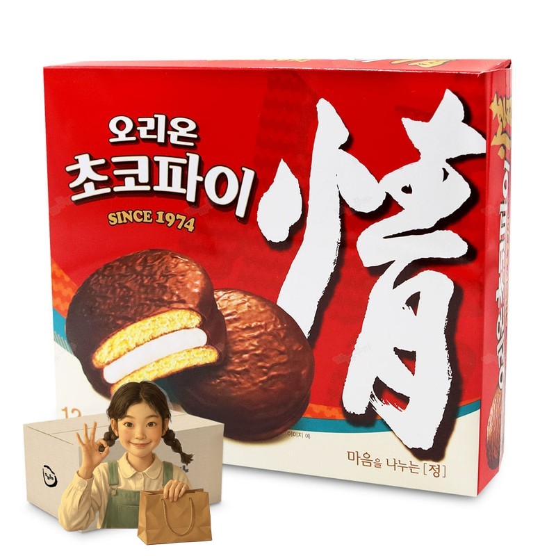 오리온 초코파이 468g 1박스-8개