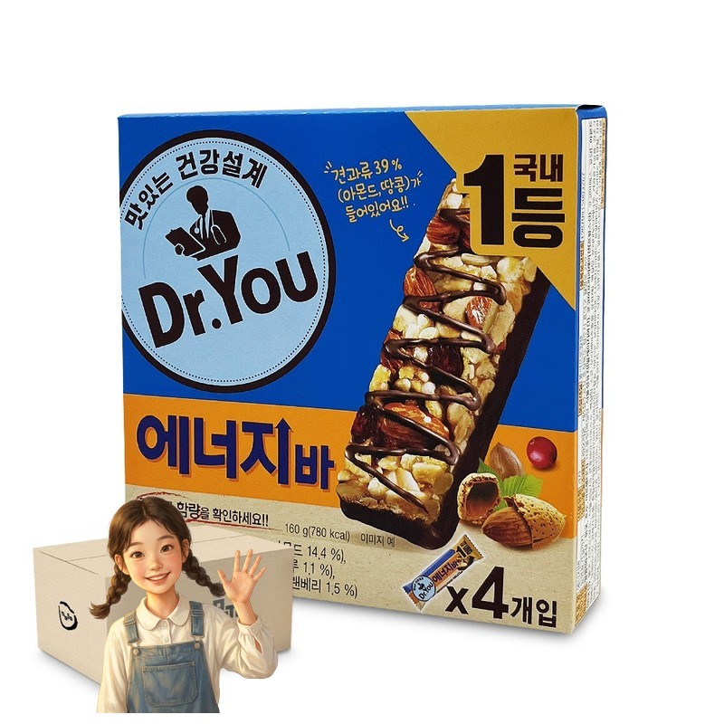 오리온 닥터유 에너지바 160g 4입 1박스-24개
