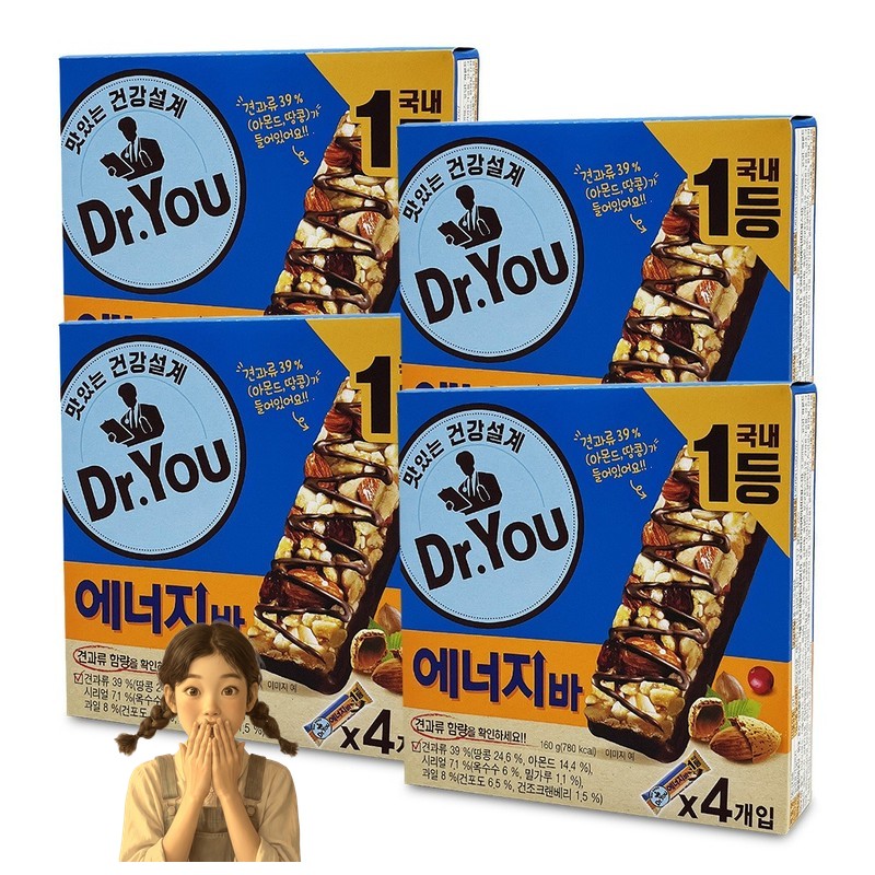 오리온 닥터유 에너지바 160g 4입 x4개