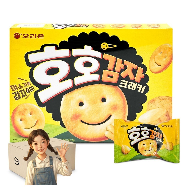 오리온 호호감자 크래커 177g 1박스-16개 바삭한 식감 야식
