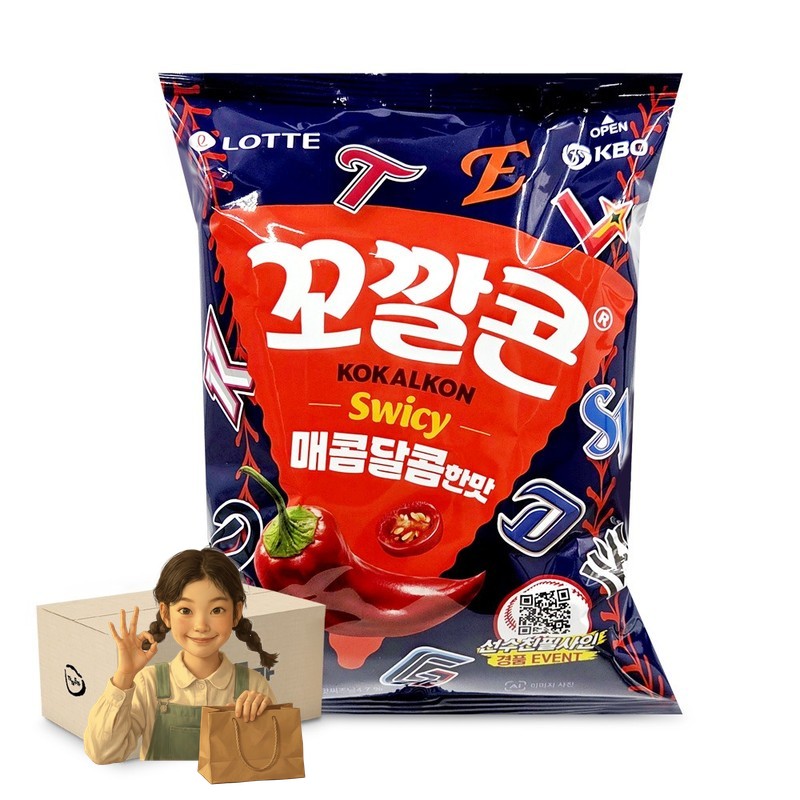 롯데 꼬깔콘 매콤달콤한맛 67g 1박스-12개