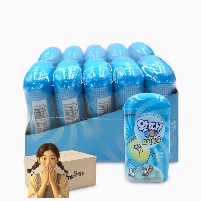롯데 왓따 구슬껌 요거트향 15g x 10개 1박스-12통