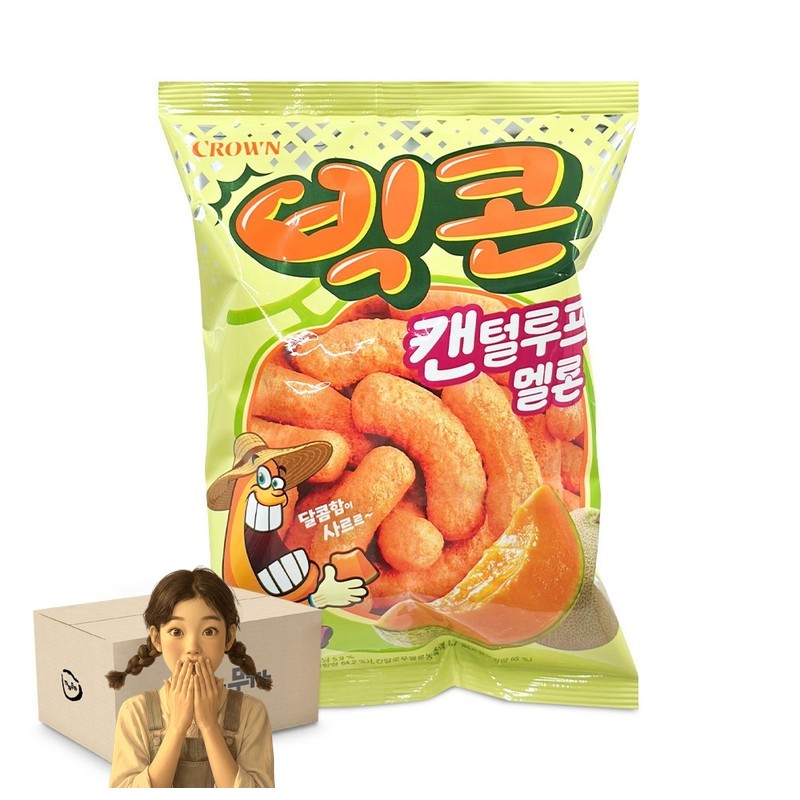 크라운 빅콘 캔털루프 멜론 60g 1박스-16개 스낵 사무실간식