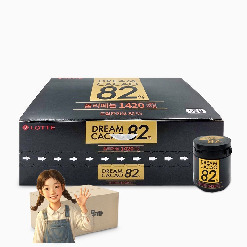 롯데 드림 카카오 82 86g x 6개 1박스-4통 초콜릿 초코볼 아이들간식