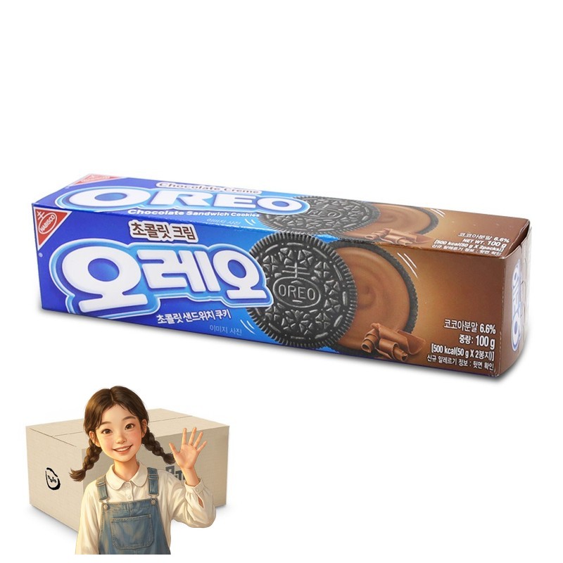 오레오 초콜릿크림 100g 1박스-24개 스낵 야식