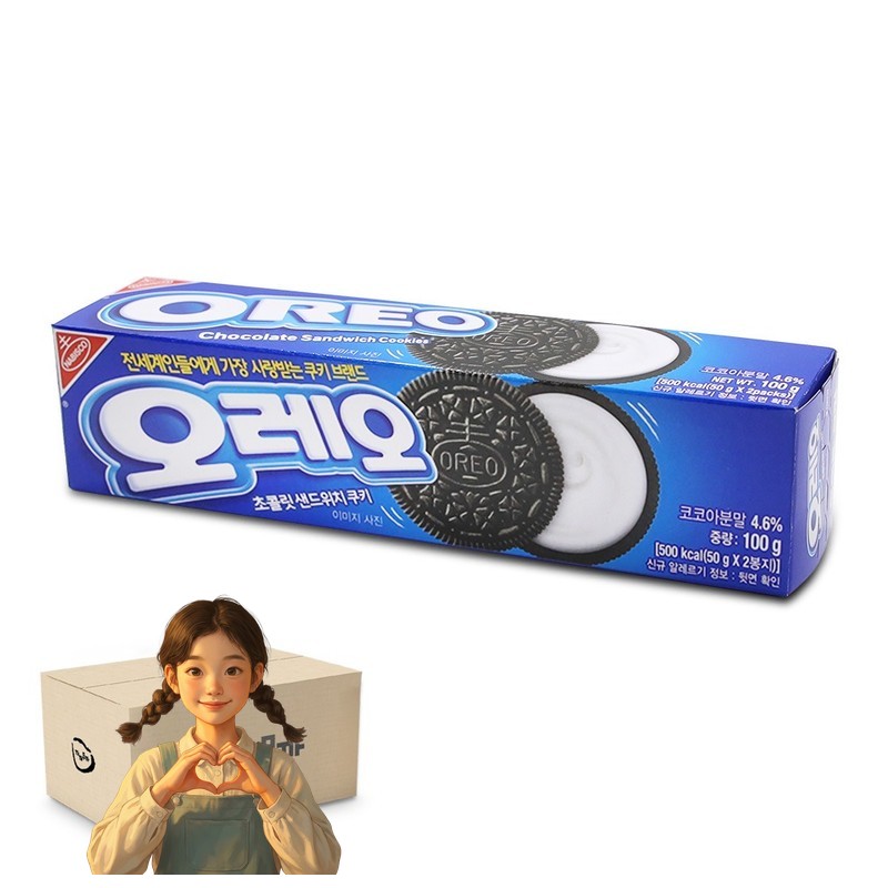 오레오 화이트크림 100g 1박스-24개 스낵 간식거리