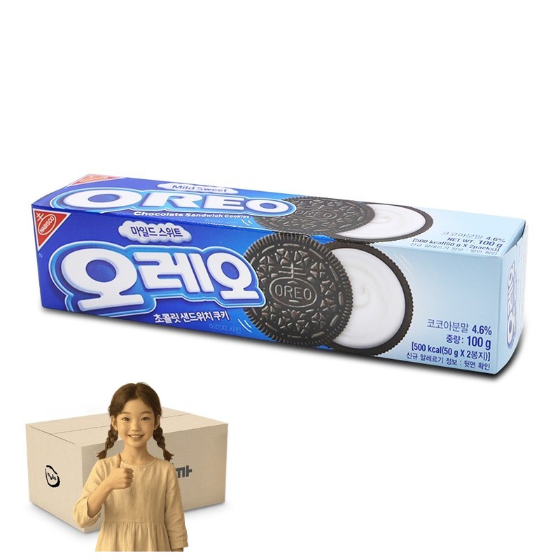 오레오 마일드 스위트 100g 1박스-24개 스낵 사무실간식