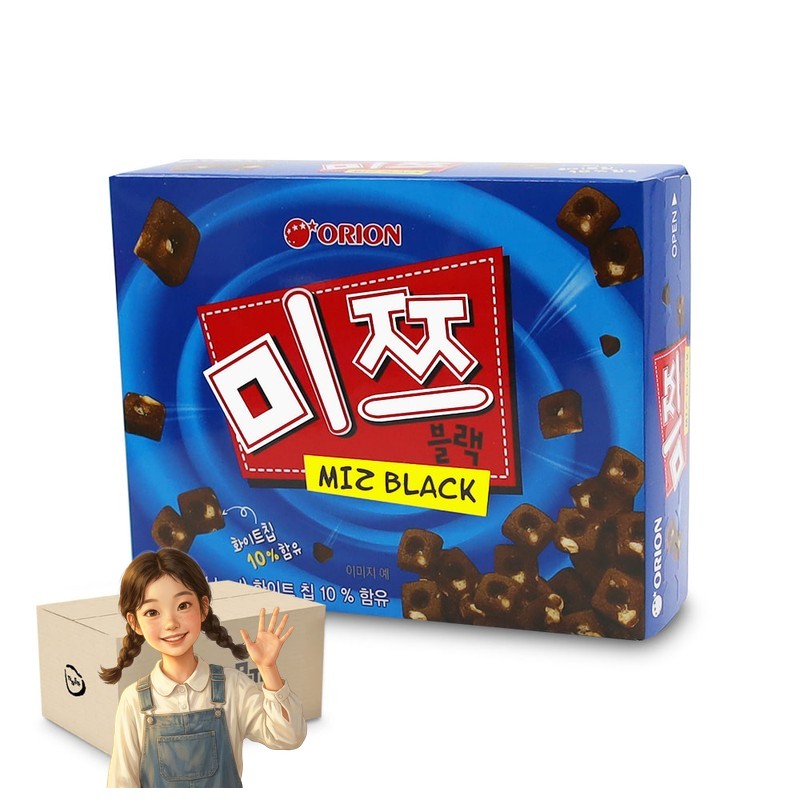 오리온 미쯔블랙 60g 1박스-28개 스낵 사무실간식