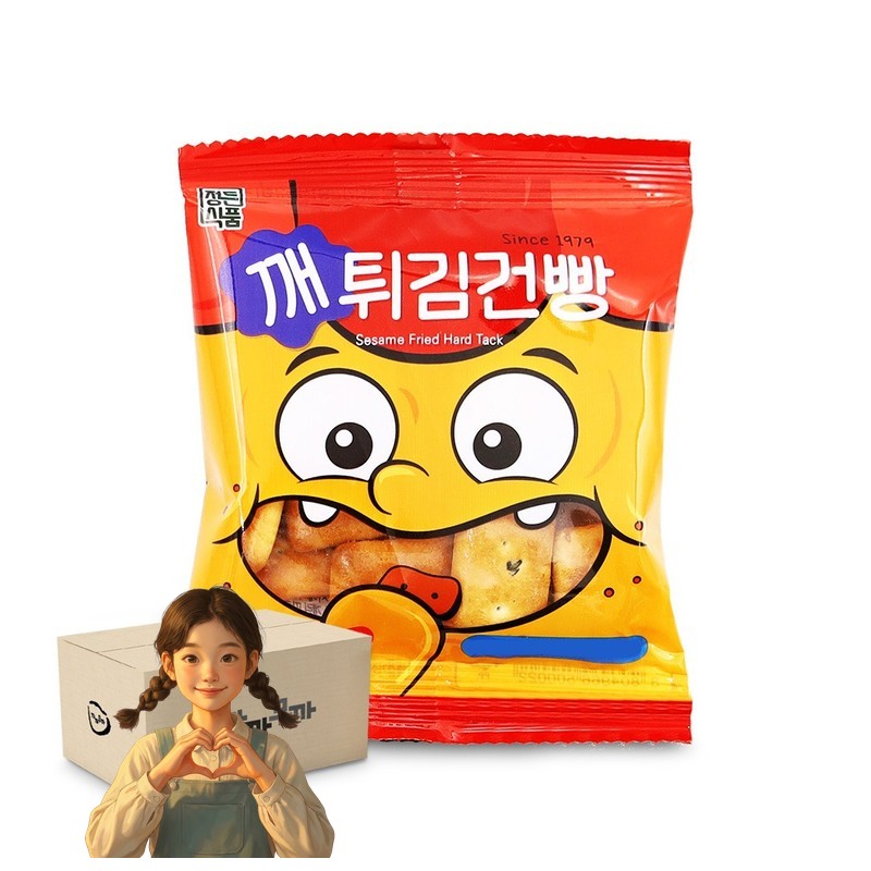 정든 깨튀김 건빵 30g 1박스-100개 아이들간식