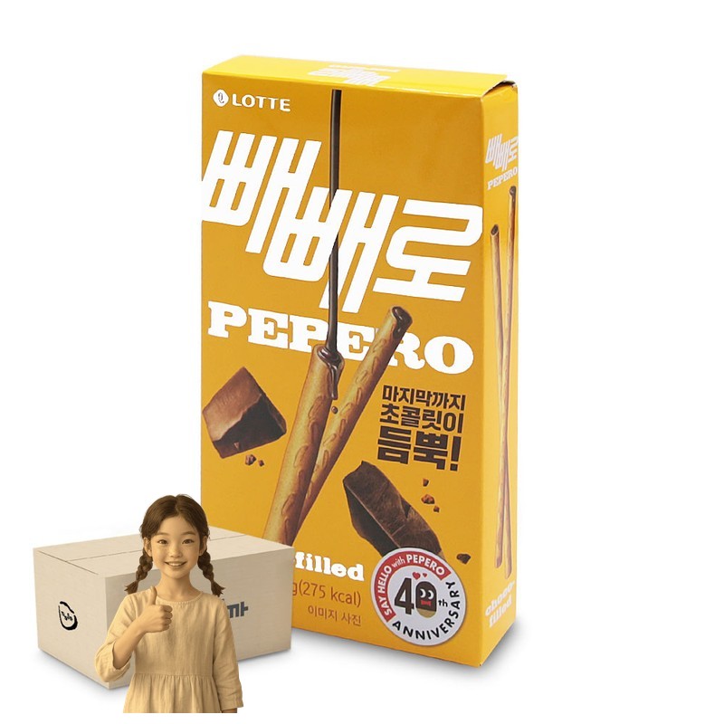 빼빼로 초코필드 53gx40개 누드빼빼로 스낵 학생간식