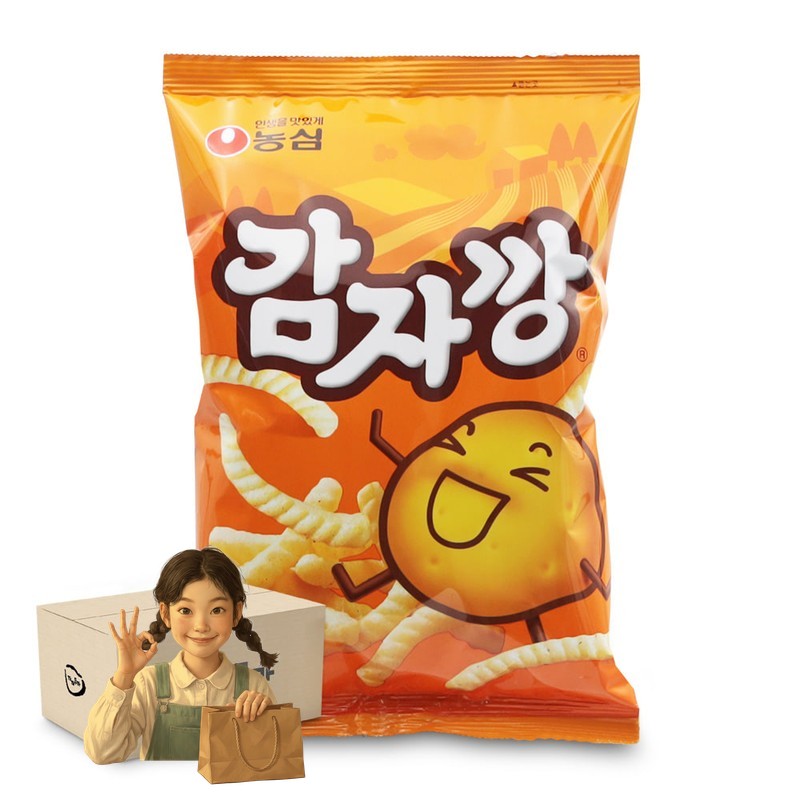 농심 감자깡 75gx16개 스낵 아이들간식