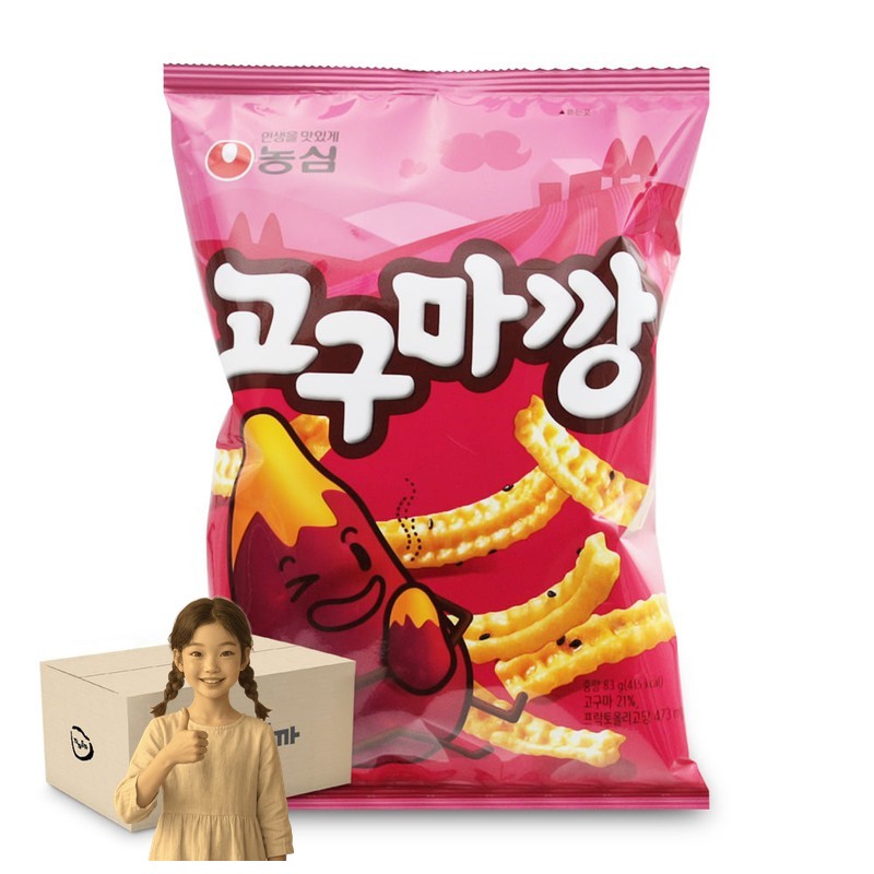 농심 고구마깡 83gx16개 스낵 사무실간식