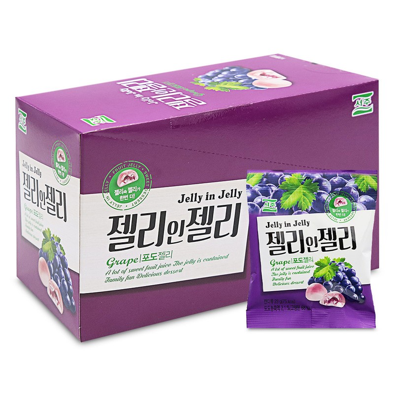 서주 젤리인젤리 포도 23g x 14개 1통