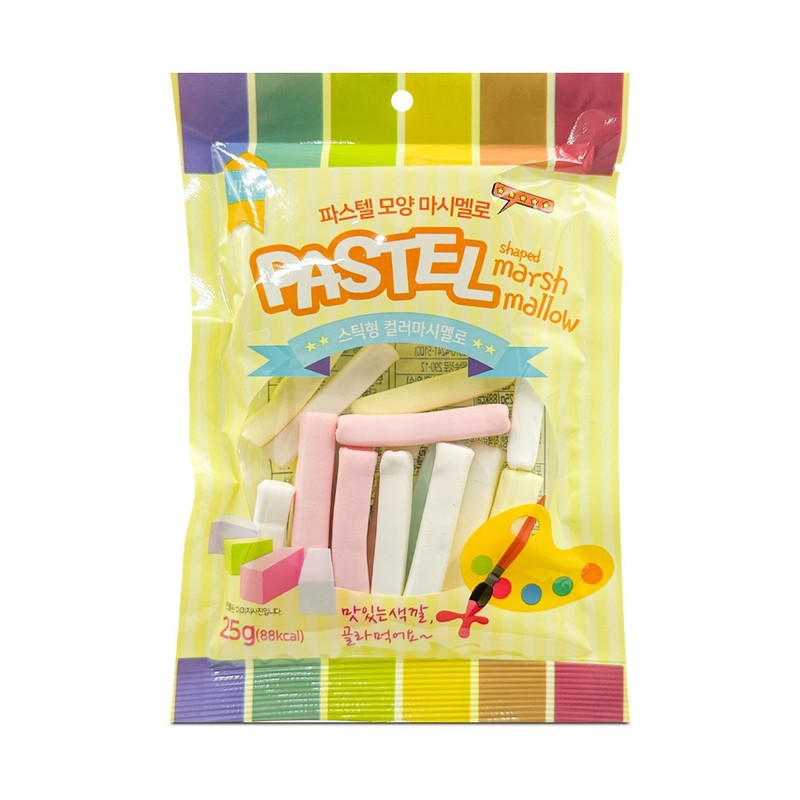 파스텔모양 마시멜로 25g 스틱형 마시멜로