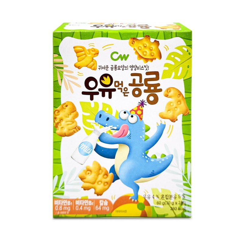 청우 우유 먹은 공룡 60g 공룡모양 비스킷 간식선물