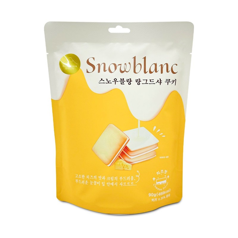 스노우 블랑 랑그드샤 쿠키 치즈맛 90g 부드러운 간식선물