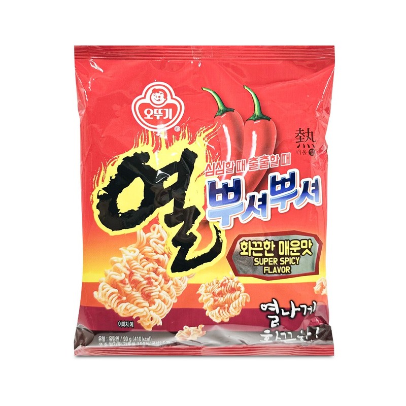 오뚜기 열 뿌셔뿌셔 화끈한 매운맛 90g 스낵 간식거리
