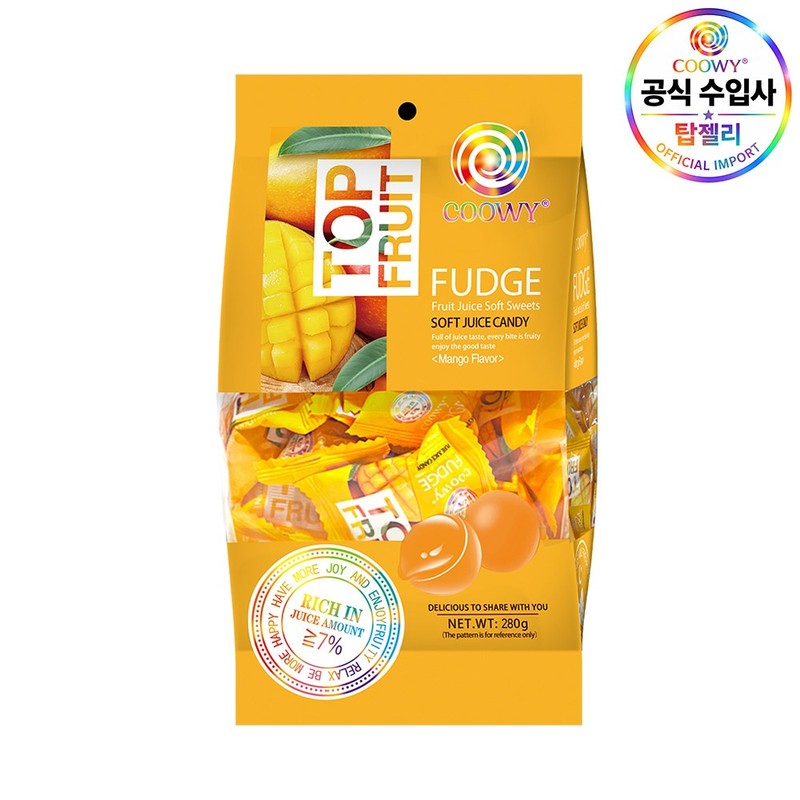 쿠위 탑젤리 베트남 망고젤리 280g