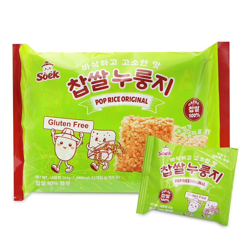 찹쌀 누룽지 바삭하고 고소한 맛 264g 추억의과자 주전부리