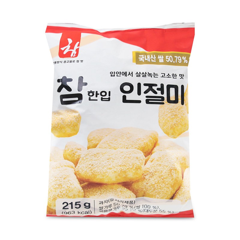 싱싱 참한입 인절미 215g 스낵 아이들간식