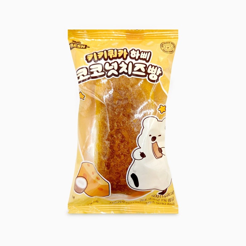 키키 쿼카 하삐 코코넛 치즈빵 40g 쿠키 홈카페