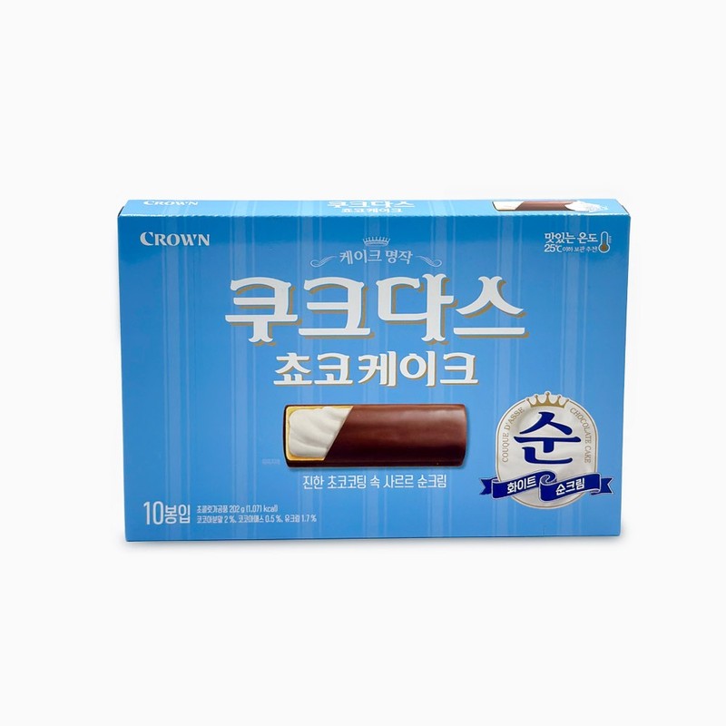 크라운 쿠크다스 쵸코케이크 202g 홈카페