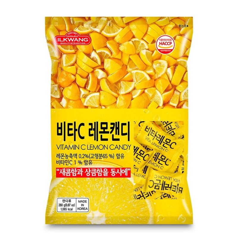 일광 비타C 레몬캔디 280g 학생간식