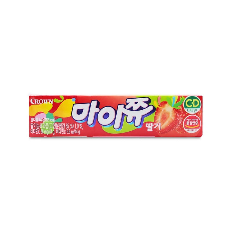 크라운 마이쮸 딸기 44g 사탕 간식선물