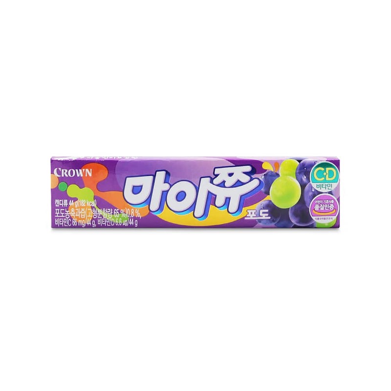 크라운 마이쮸 포도 44g 사탕 학생간식