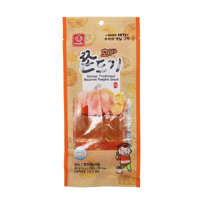 한진 호박 쫀드기 84g 스낵 주전부리