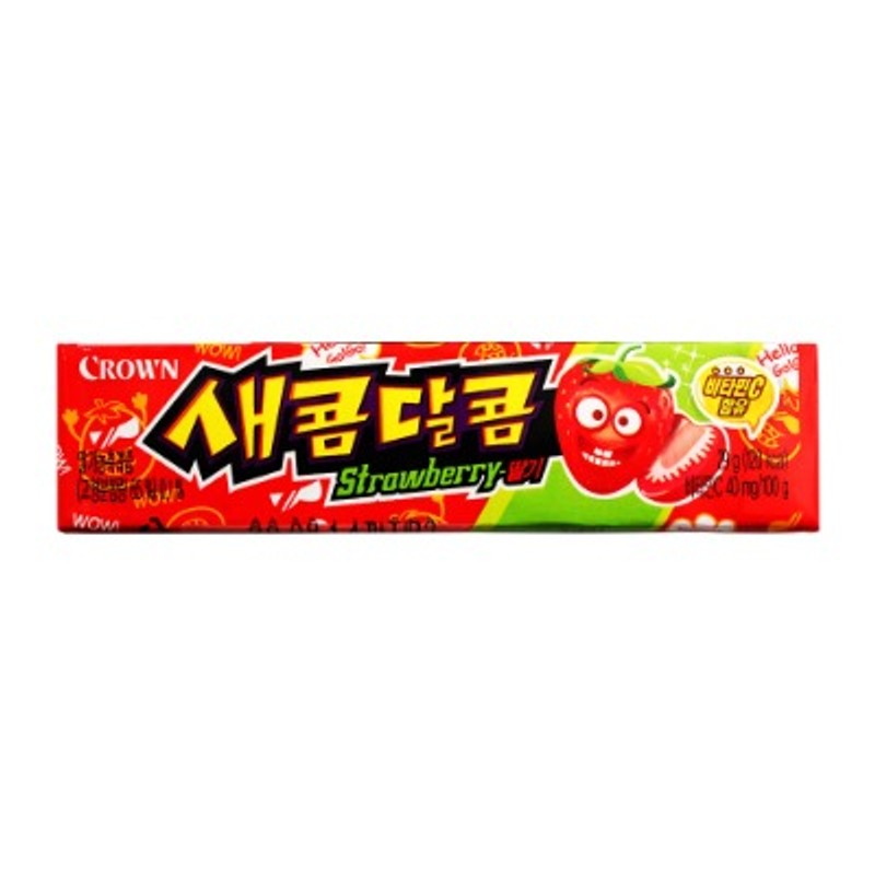 크라운 새콤달콤 딸기 29g 스낵 캠핑간식