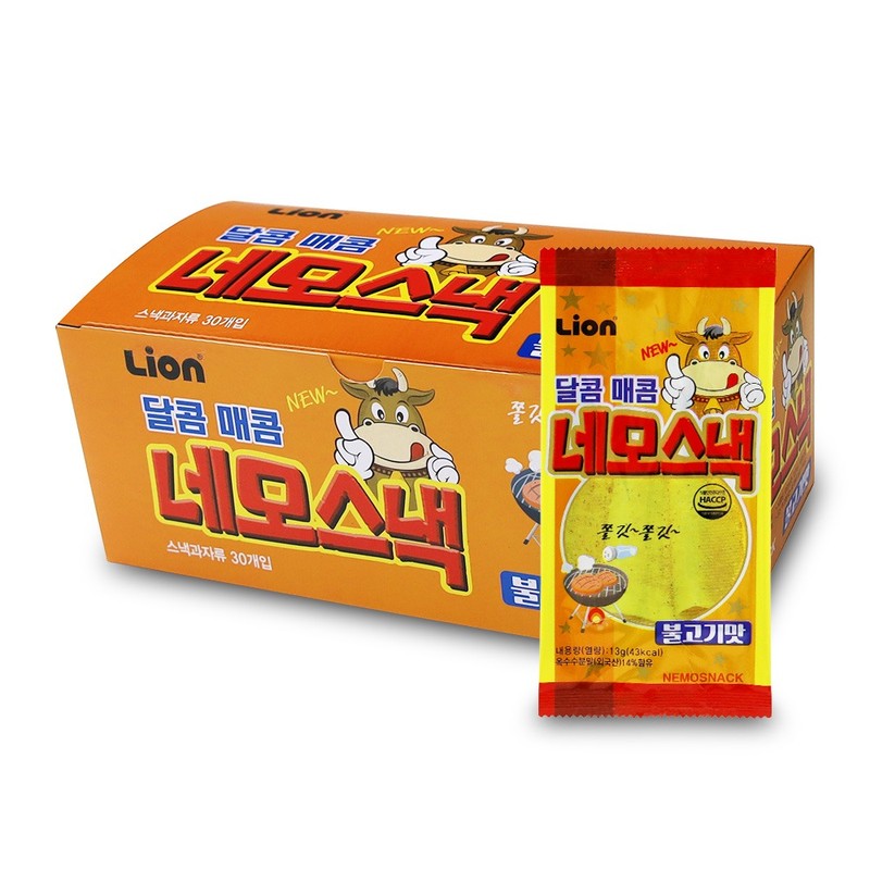 네모스낵 불고기맛 13gx30개 캠핑간식