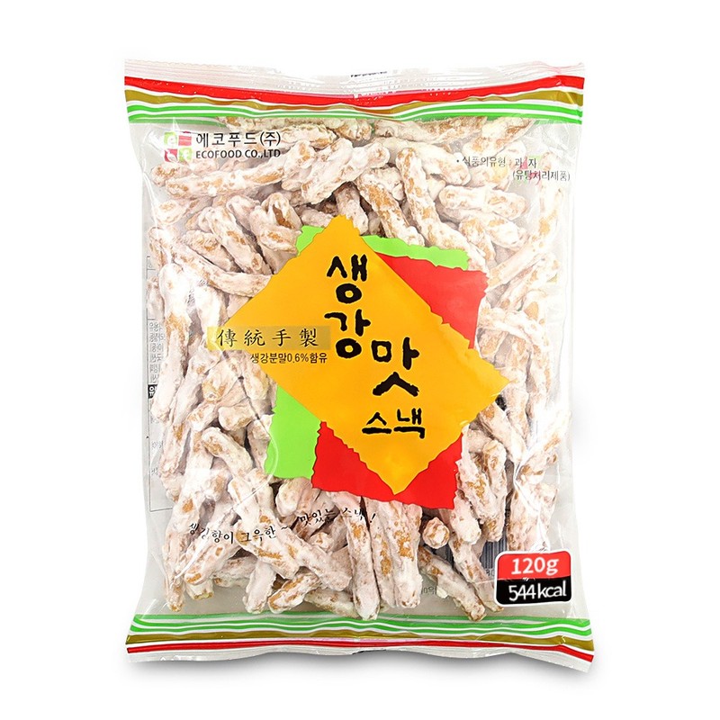 에코푸드 생강맛스낵 120g 간식거리