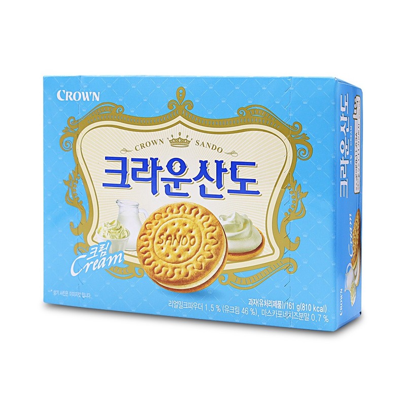 크라운 산도 크림 161g 스낵 학생간식