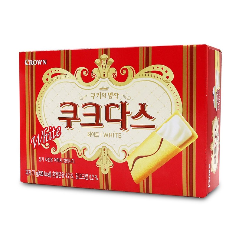 크라운 쿠크다스 화이트 77g 스낵 주전부리