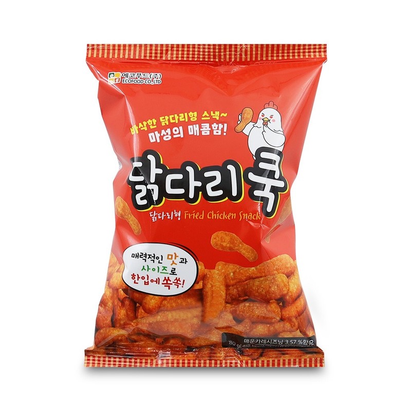 에코푸드 닭다리쿡 80g 스낵 캠핑간식