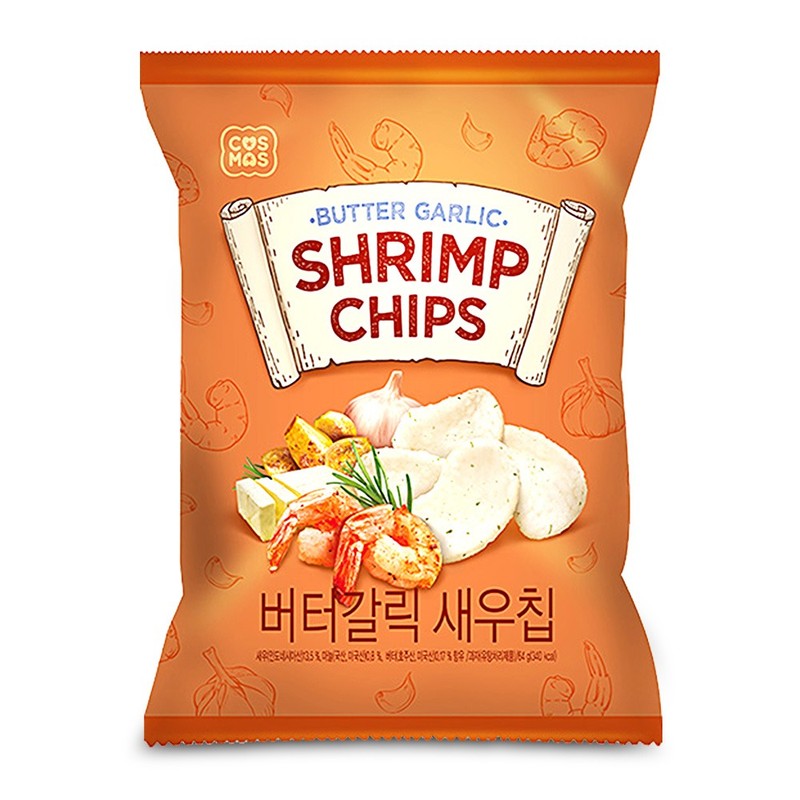 코스모스 버터갈릭 새우칩 64g 사무실간식
