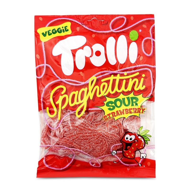 트롤리 스파게티니 사우어 딸기맛 100g 사탕 입가심